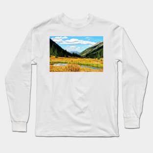 Autumn Lake in the Rockies Long Sleeve T-Shirt